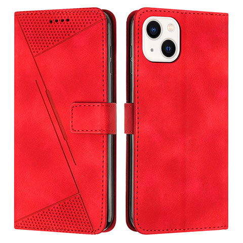 Custodia Portafoglio In Pelle Cover con Supporto Y04X per Apple iPhone 13 Rosso