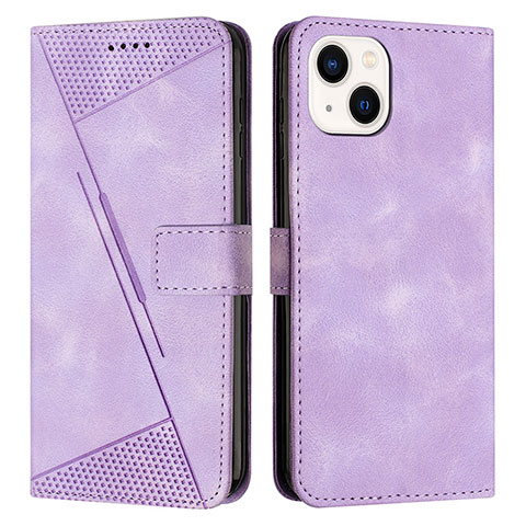 Custodia Portafoglio In Pelle Cover con Supporto Y04X per Apple iPhone 14 Plus Viola