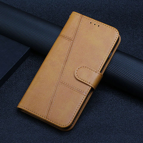 Custodia Portafoglio In Pelle Cover con Supporto Y04X per Google Pixel 6 5G Marrone Chiaro