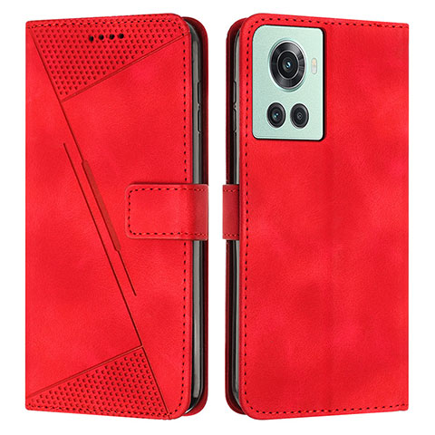 Custodia Portafoglio In Pelle Cover con Supporto Y04X per OnePlus 10R 5G Rosso