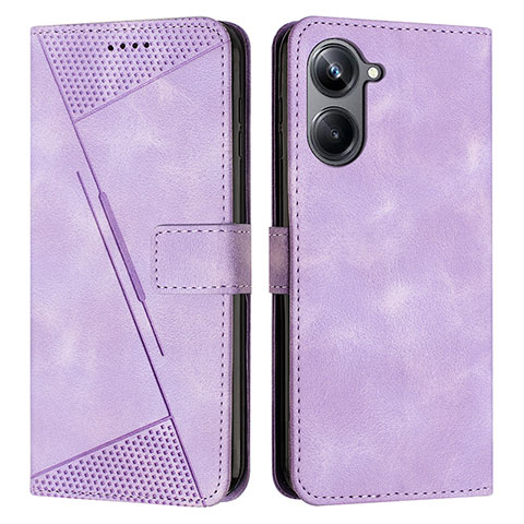 Custodia Portafoglio In Pelle Cover con Supporto Y04X per Realme 10 Pro 5G Viola