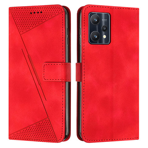 Custodia Portafoglio In Pelle Cover con Supporto Y04X per Realme 9 5G Rosso