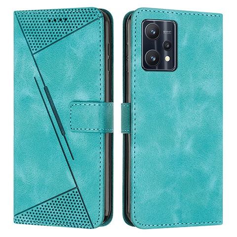 Custodia Portafoglio In Pelle Cover con Supporto Y04X per Realme 9 5G Verde