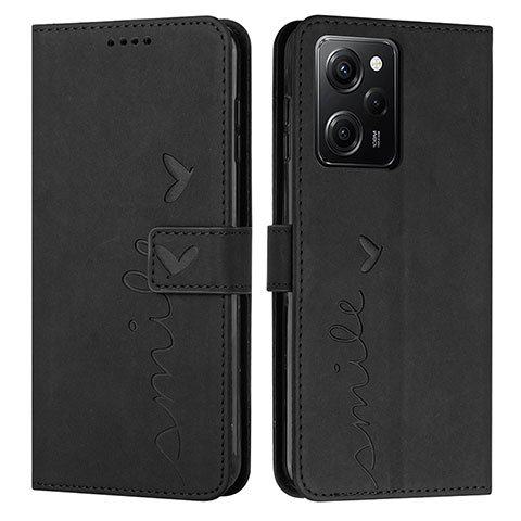 Custodia Portafoglio In Pelle Cover con Supporto Y04X per Xiaomi Poco X5 Pro 5G Nero