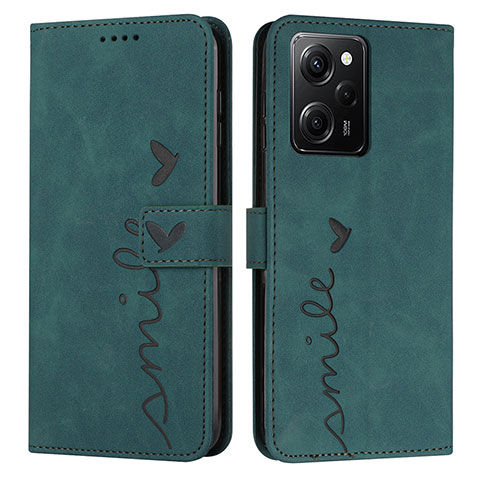 Custodia Portafoglio In Pelle Cover con Supporto Y04X per Xiaomi Redmi Note 12 Pro Speed 5G Verde