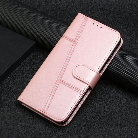 Custodia Portafoglio In Pelle Cover con Supporto Y04X per Xiaomi Redmi Note 12 Turbo 5G Oro Rosa