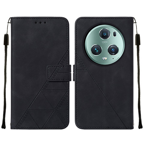 Custodia Portafoglio In Pelle Cover con Supporto Y05B per Huawei Honor Magic5 Pro 5G Nero