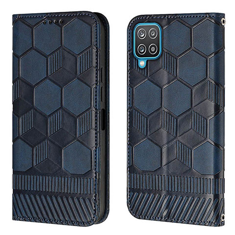 Custodia Portafoglio In Pelle Cover con Supporto Y05B per Samsung Galaxy A12 5G Blu