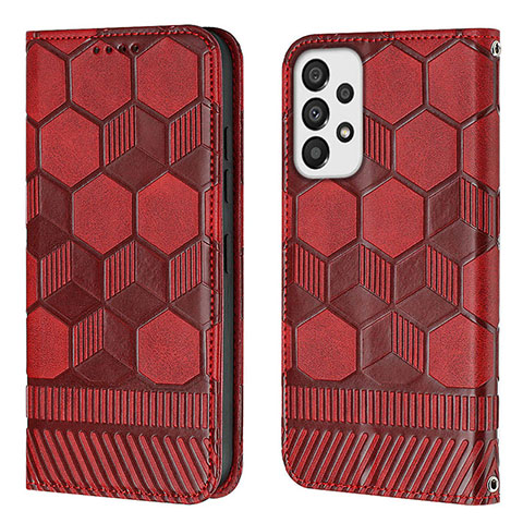 Custodia Portafoglio In Pelle Cover con Supporto Y05B per Samsung Galaxy A53 5G Rosso