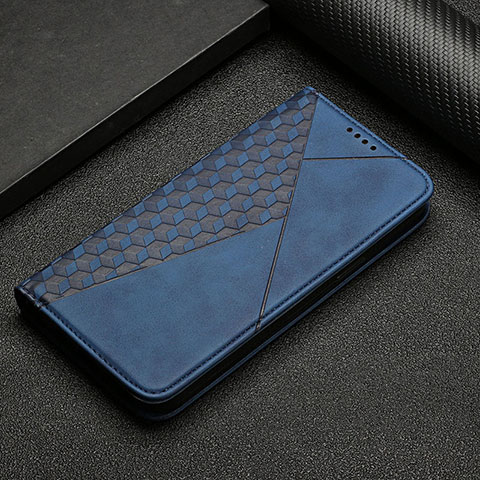 Custodia Portafoglio In Pelle Cover con Supporto Y05X per Google Pixel 6 5G Blu