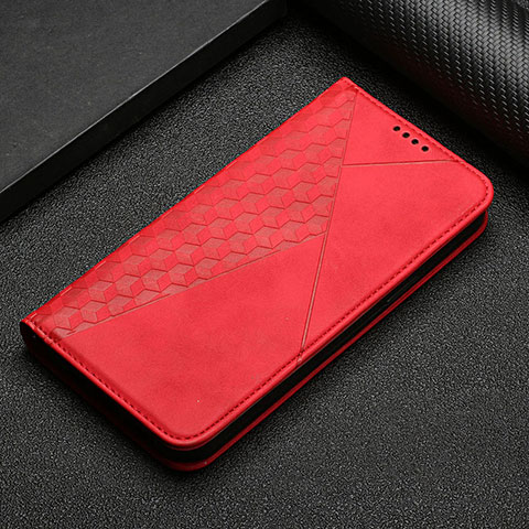 Custodia Portafoglio In Pelle Cover con Supporto Y05X per Google Pixel 6a 5G Rosso