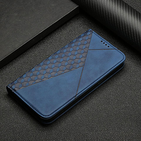 Custodia Portafoglio In Pelle Cover con Supporto Y05X per Google Pixel 7 5G Blu