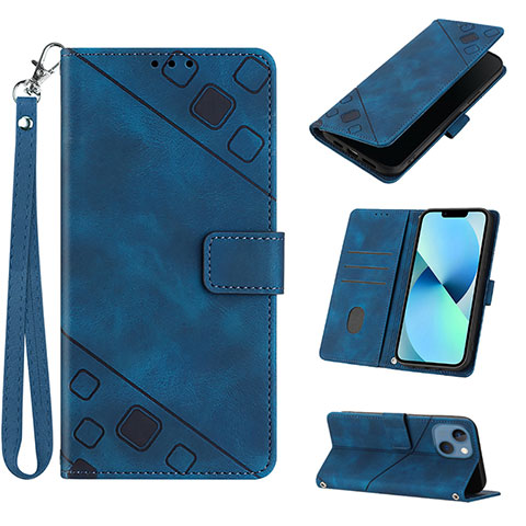 Custodia Portafoglio In Pelle Cover con Supporto Y06B per Apple iPhone 13 Blu