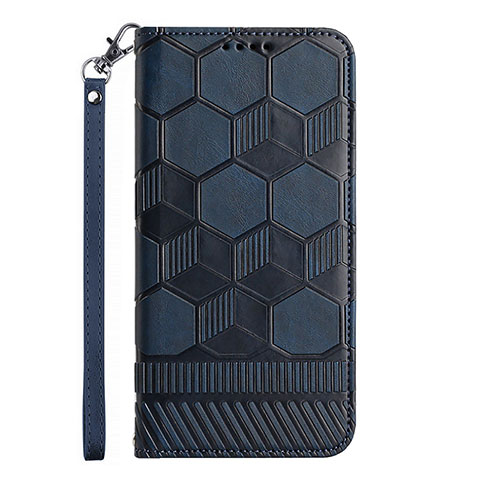 Custodia Portafoglio In Pelle Cover con Supporto Y06B per Samsung Galaxy A12 Blu