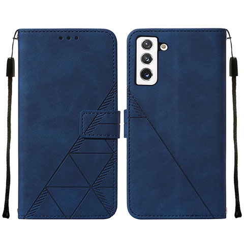 Custodia Portafoglio In Pelle Cover con Supporto Y07B per Samsung Galaxy S21 Plus 5G Blu