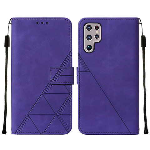 Custodia Portafoglio In Pelle Cover con Supporto Y07B per Samsung Galaxy S23 Ultra 5G Viola