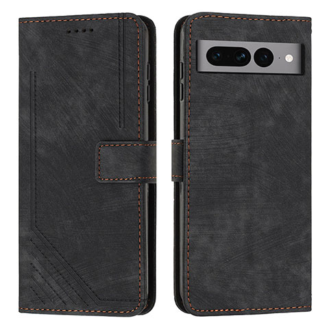 Custodia Portafoglio In Pelle Cover con Supporto Y07X per Google Pixel 7 Pro 5G Nero