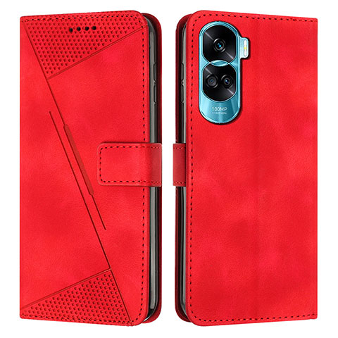 Custodia Portafoglio In Pelle Cover con Supporto Y07X per Huawei Honor 90 Lite 5G Rosso