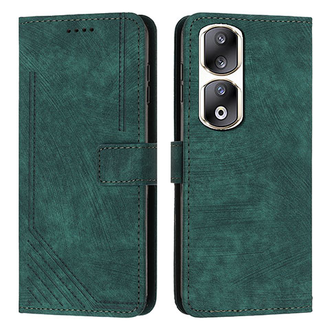 Custodia Portafoglio In Pelle Cover con Supporto Y07X per Huawei Honor 90 Pro 5G Verde