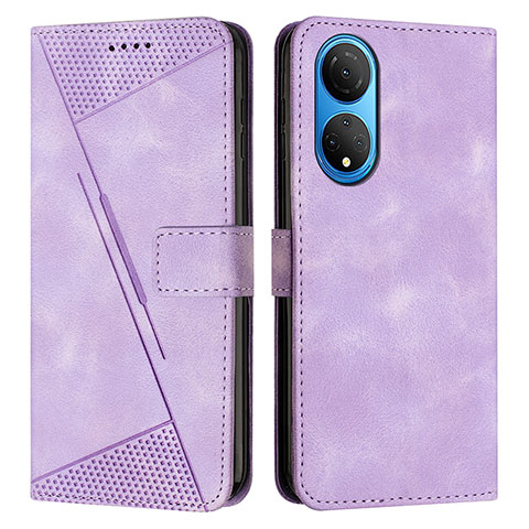 Custodia Portafoglio In Pelle Cover con Supporto Y07X per Huawei Honor X7 Viola