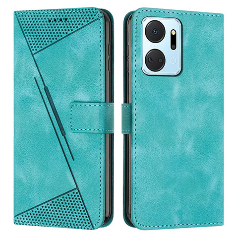 Custodia Portafoglio In Pelle Cover con Supporto Y07X per Huawei Honor X7a Verde