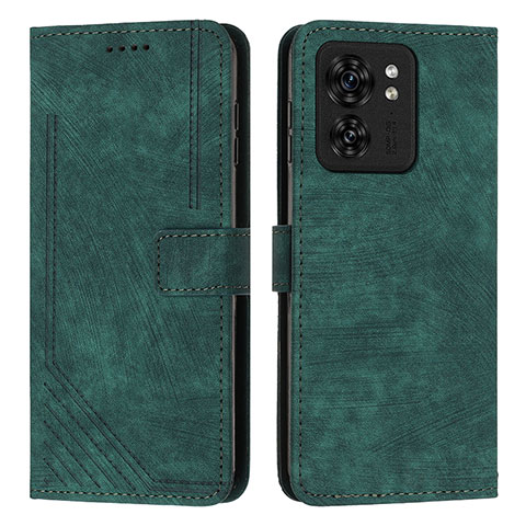 Custodia Portafoglio In Pelle Cover con Supporto Y07X per Motorola Moto Edge 40 5G Verde