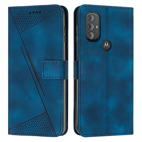 Custodia Portafoglio In Pelle Cover con Supporto Y07X per Motorola Moto G Play (2023) Blu