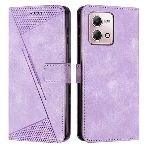 Custodia Portafoglio In Pelle Cover con Supporto Y07X per Motorola Moto G Stylus (2023) 5G Viola