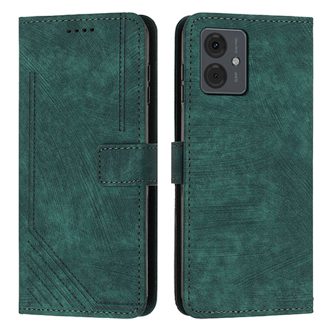 Custodia Portafoglio In Pelle Cover con Supporto Y07X per Motorola Moto G14 Verde