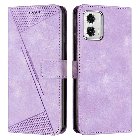 Custodia Portafoglio In Pelle Cover con Supporto Y07X per Motorola Moto G53 5G Viola