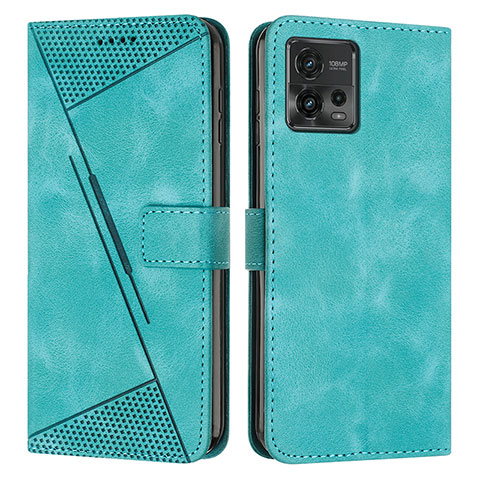 Custodia Portafoglio In Pelle Cover con Supporto Y07X per Motorola Moto G72 Verde