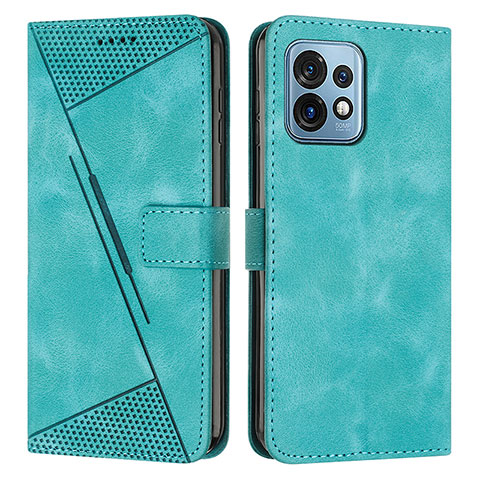 Custodia Portafoglio In Pelle Cover con Supporto Y07X per Motorola Moto X40 5G Verde