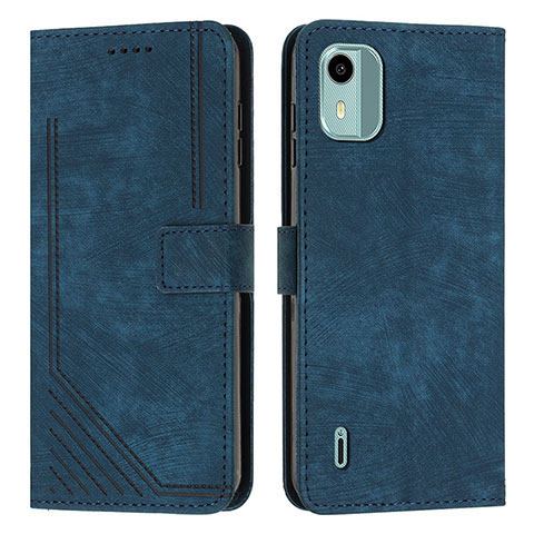 Custodia Portafoglio In Pelle Cover con Supporto Y07X per Nokia C12 Plus Blu