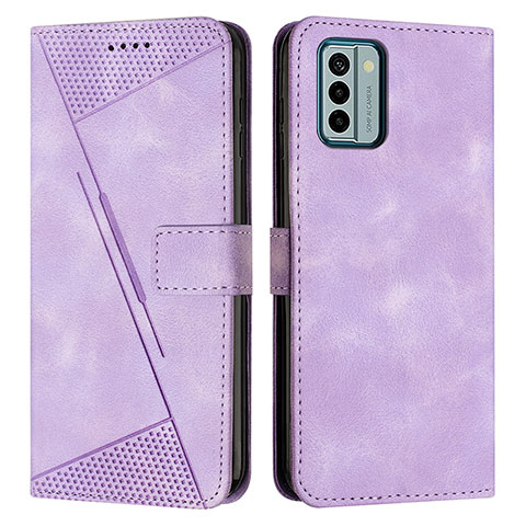 Custodia Portafoglio In Pelle Cover con Supporto Y07X per Nokia G22 Viola