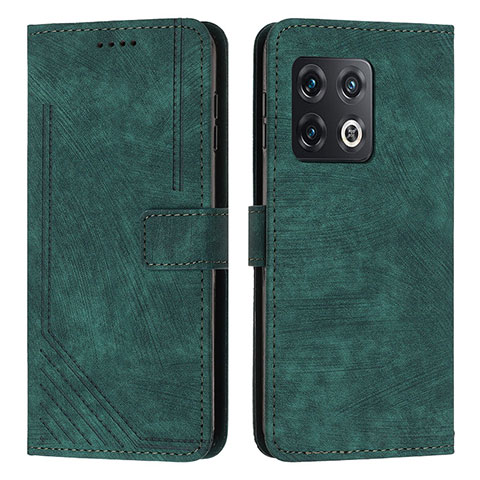 Custodia Portafoglio In Pelle Cover con Supporto Y07X per OnePlus 10 Pro 5G Verde