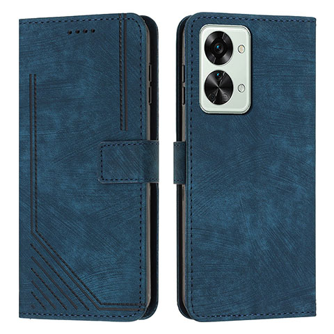 Custodia Portafoglio In Pelle Cover con Supporto Y07X per OnePlus Nord 2T 5G Blu