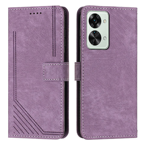 Custodia Portafoglio In Pelle Cover con Supporto Y07X per OnePlus Nord 2T 5G Viola