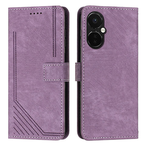 Custodia Portafoglio In Pelle Cover con Supporto Y07X per OnePlus Nord CE 3 5G Viola