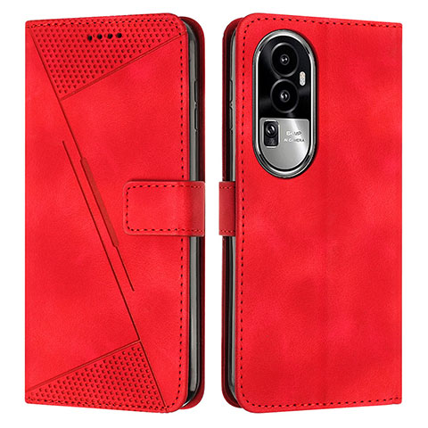 Custodia Portafoglio In Pelle Cover con Supporto Y07X per Oppo Reno10 Pro+ Plus 5G Rosso