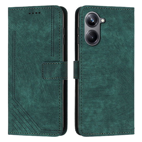 Custodia Portafoglio In Pelle Cover con Supporto Y07X per Realme 10 Pro 5G Verde