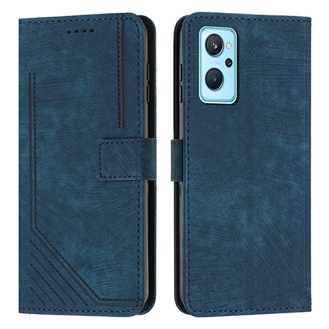 Custodia Portafoglio In Pelle Cover con Supporto Y07X per Realme 10T 5G Blu