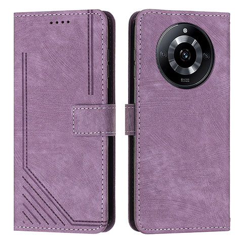 Custodia Portafoglio In Pelle Cover con Supporto Y07X per Realme 11 Pro+ Plus 5G Viola