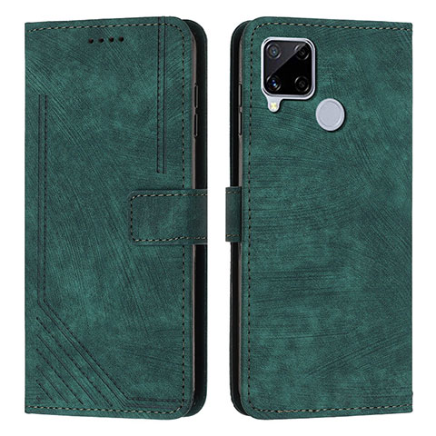 Custodia Portafoglio In Pelle Cover con Supporto Y07X per Realme 7i RMX2193 Verde