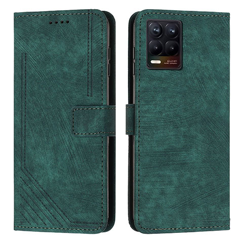 Custodia Portafoglio In Pelle Cover con Supporto Y07X per Realme 8 4G Verde