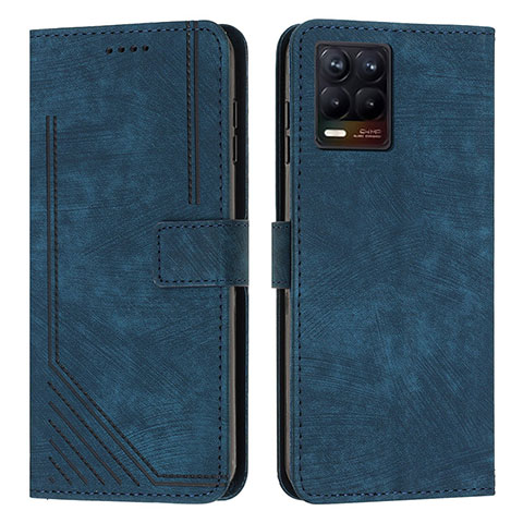 Custodia Portafoglio In Pelle Cover con Supporto Y07X per Realme 8 Pro Blu