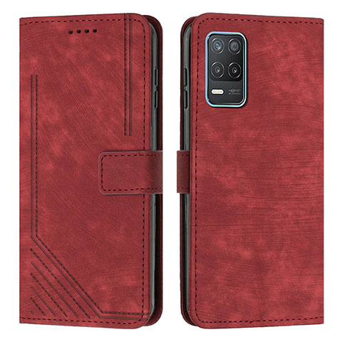 Custodia Portafoglio In Pelle Cover con Supporto Y07X per Realme 8s 5G Rosso