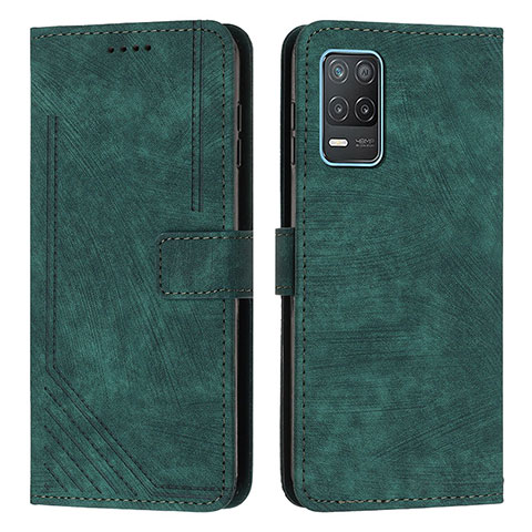 Custodia Portafoglio In Pelle Cover con Supporto Y07X per Realme 8s 5G Verde