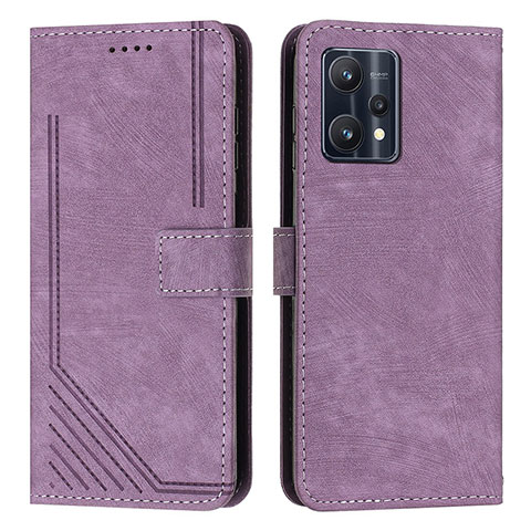 Custodia Portafoglio In Pelle Cover con Supporto Y07X per Realme 9 Pro+ Plus 5G Viola