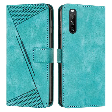 Custodia Portafoglio In Pelle Cover con Supporto Y07X per Sony Xperia 10 IV Verde