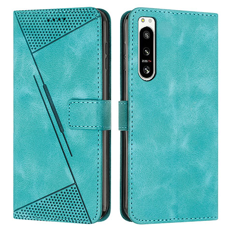 Custodia Portafoglio In Pelle Cover con Supporto Y07X per Sony Xperia 5 IV Verde